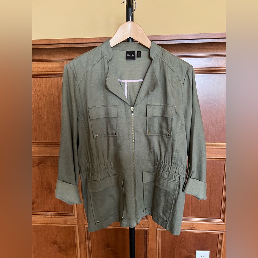 Rafaella Jacket Military Utility Olive Green Size XL